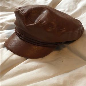 Synthetic leather hat
